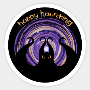 Happy haunting purple bat Sticker